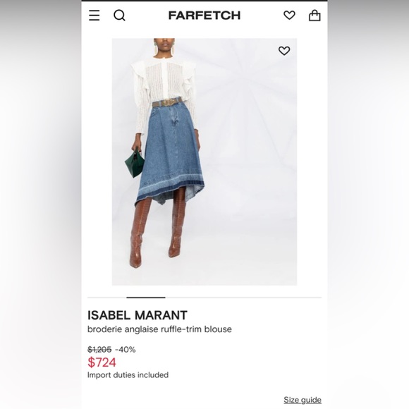 Isabel Marant broderie anglaise ruffle-trim blouse - Picture 2 of 3